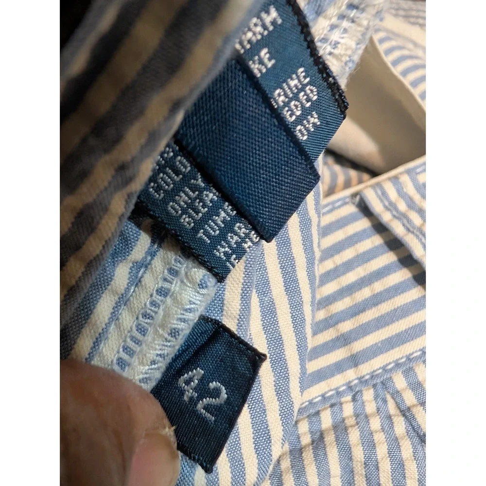 Polo Ralph Lauren Prospect Shorts Men's 42 Blue‎ White Stripe Cotton Casual READ